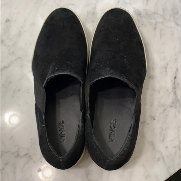 Vince Black Warren Suede Sneakers - Picture 7 of 11